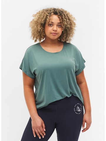 Active by Zizzi Performance Shirt 'Abasic' in Green