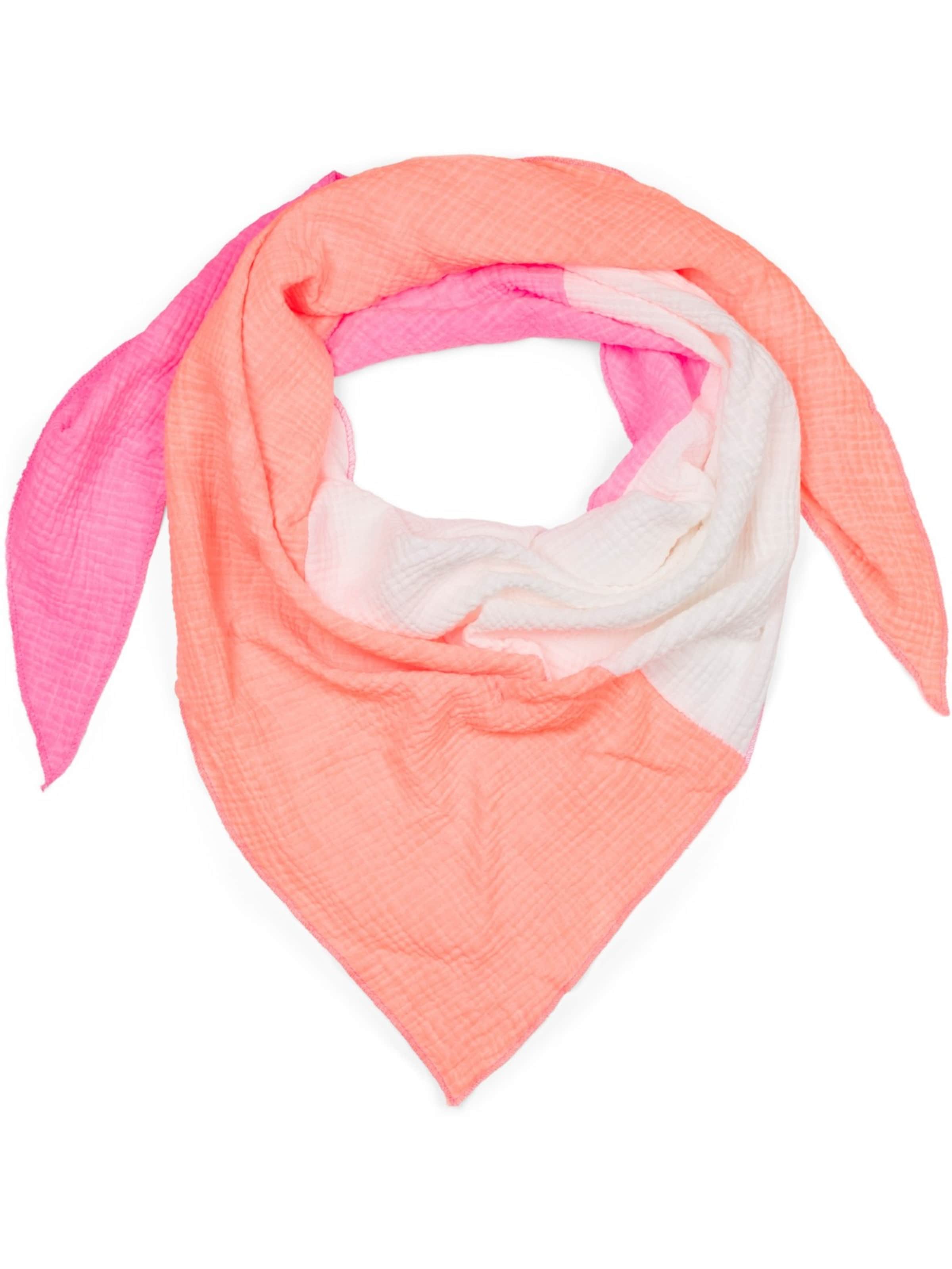 styleBREAKER Tuch '3-Farbiges Musselin Dreieckstuch'‌‌‌‌‌‌‌‌‌‌ in Orange: Vorderseite