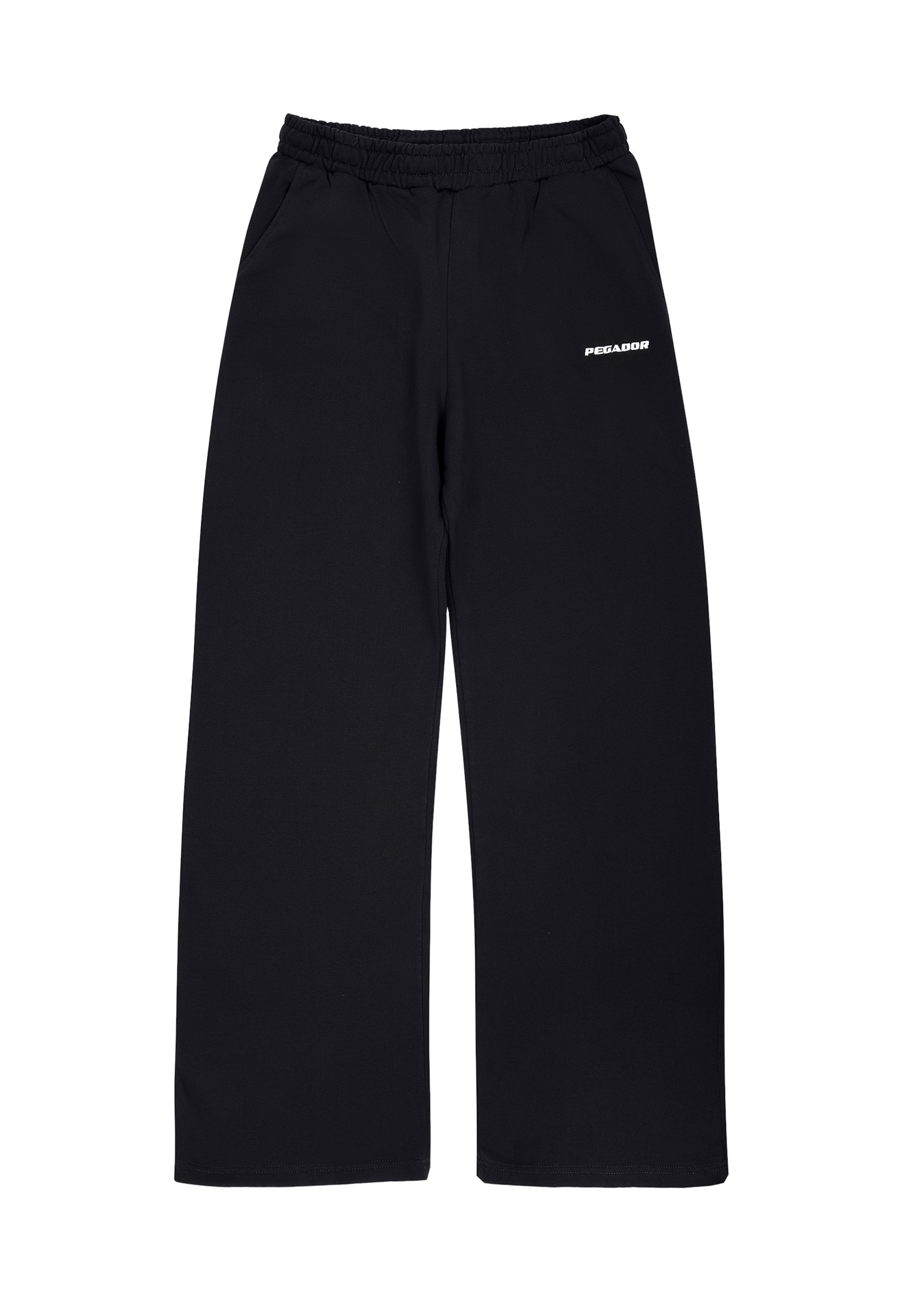 Pegador Wide Leg Hose 'Anni' in Schwarz: Vorderseite