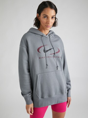 Nike Sportswear - Sweatshirt 'Swoosh' em cinzento: frente