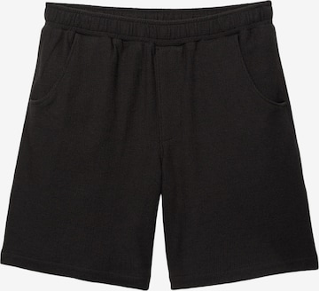 Pull&Bear Широка кройка Панталон в черно: отпред