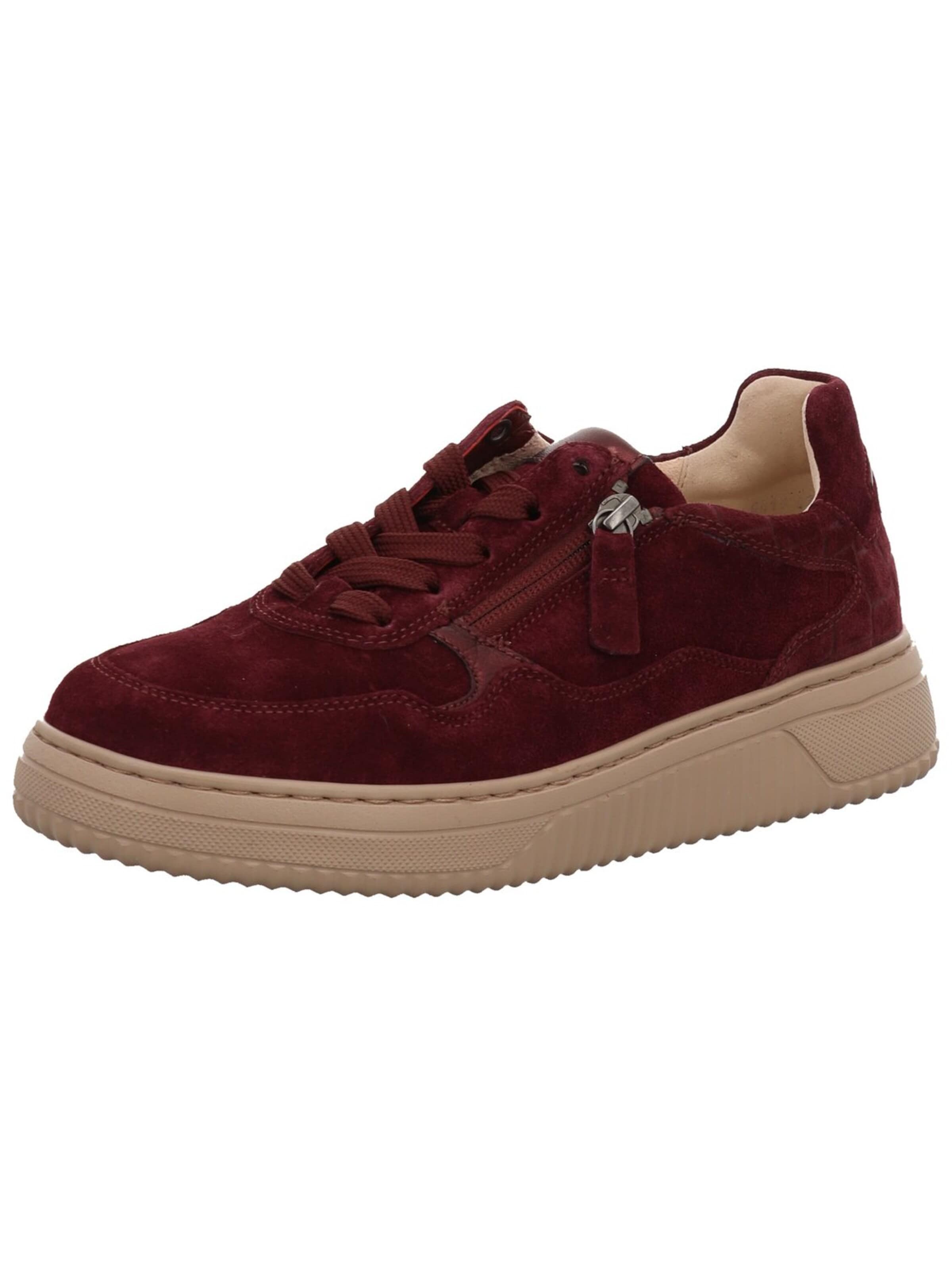 GABOR Sneaker low 'Sneaker Low Damen 6016.01.005 Leder-Mix in bordeaux'‌‌‌‌ in Rot: Vorderseite