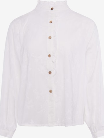 Usha - Blusa em branco: frente