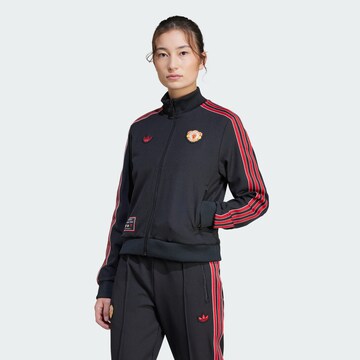 ADIDAS ORIGINALS Sports jacket 'Manchester United Terrace Icons' in Black: front