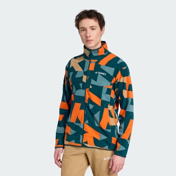 Veste en polaire fonctionnelle ADIDAS TERREX en vert : devant