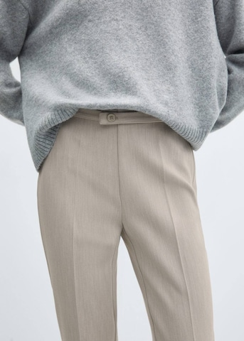 MANGO Normalny krój Spodnie w kant 'Creta' w kolorze beżowy
