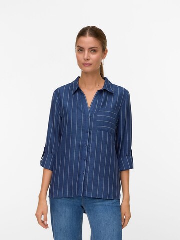 VERO MODA Blouse 'VMODETTE' in Blauw: voorkant