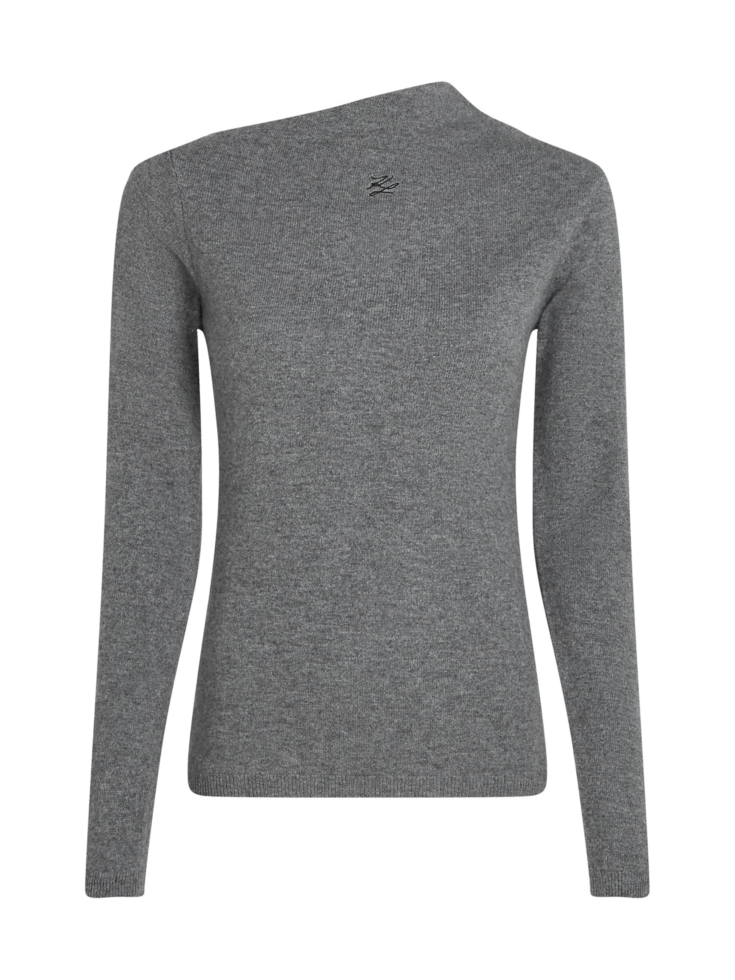 Pull-over Karl Lagerfeld en gris : devant
