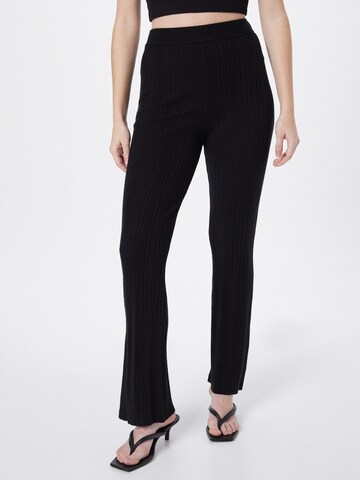 ABOUT YOU Flared Pants 'Lisa' in Black: front