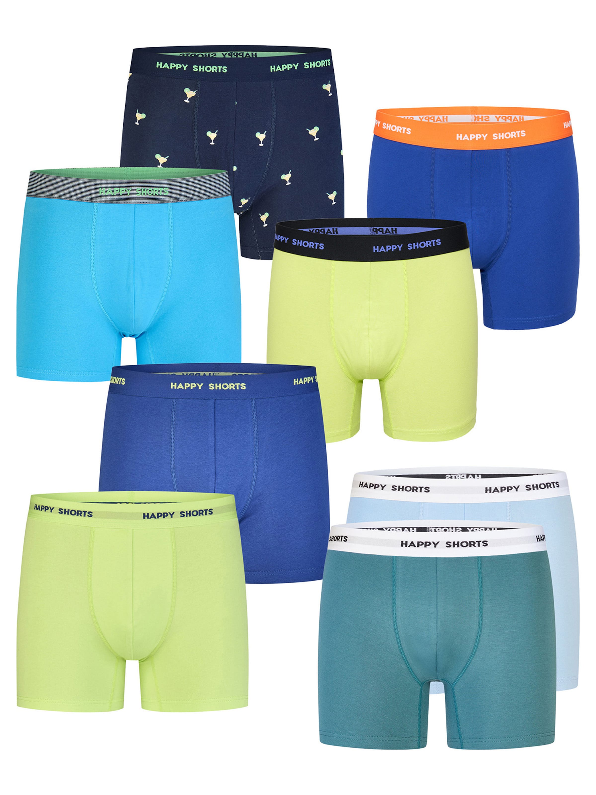 Happy Shorts - Boxers ' Base&Fun ' em mistura de cores: frente