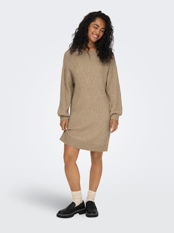ONLY Knitted dress 'Allie' in Beige