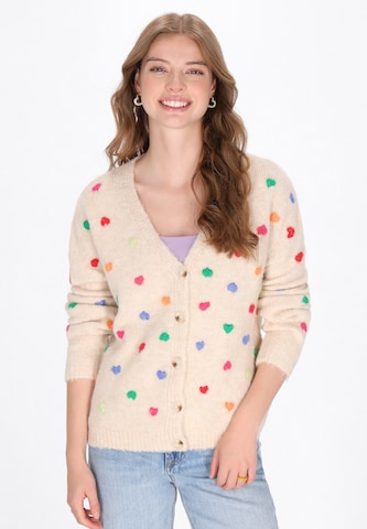 Cardigan MYMO en beige : devant
