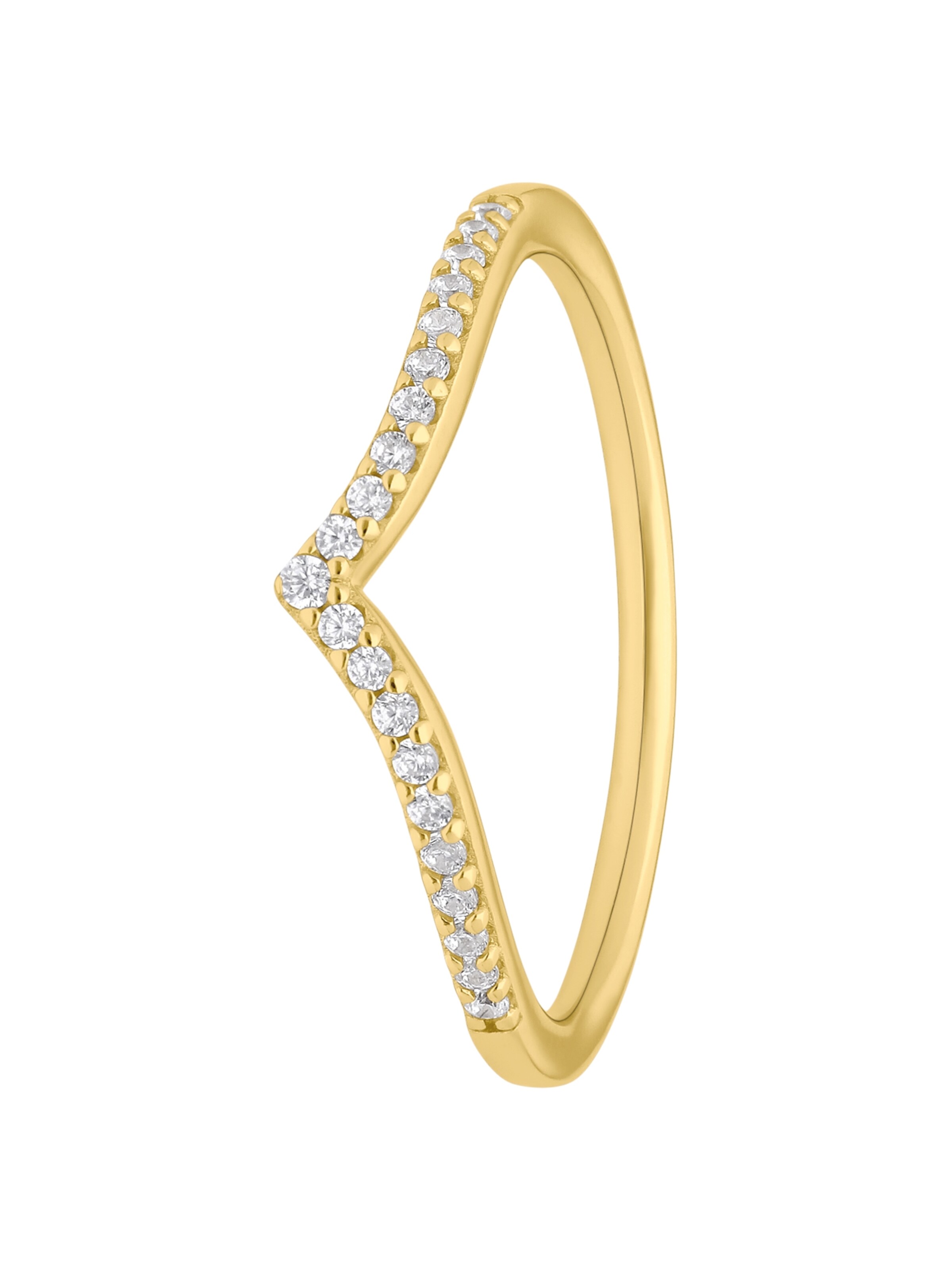 Lucardi Ring in Gold: Vorderseite