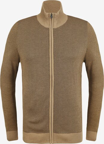 BLEND Knit Cardigan 'Londer' in Brown: front