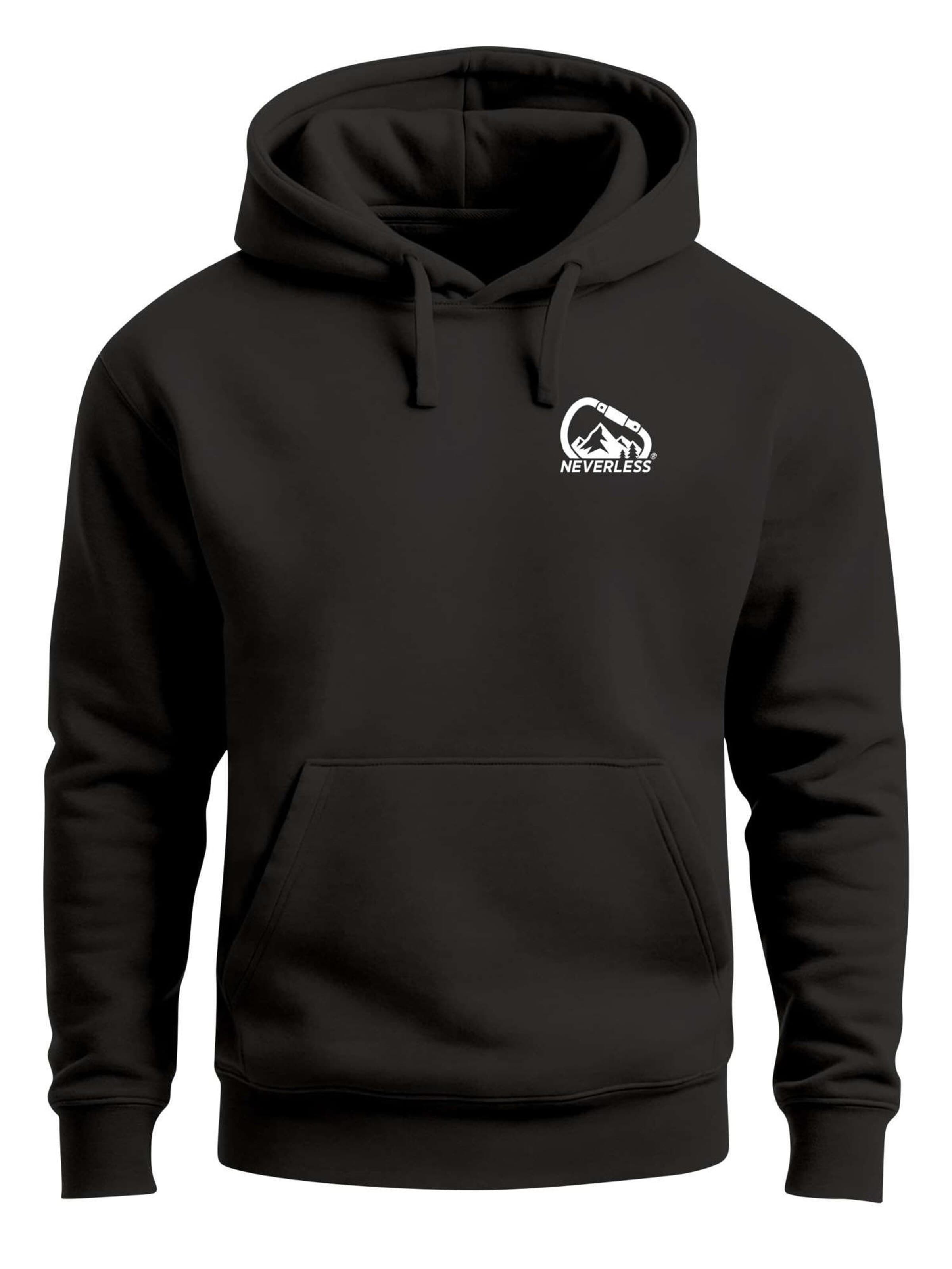 Neverless Sweatshirt 'Climbing Mountain' in Black: front