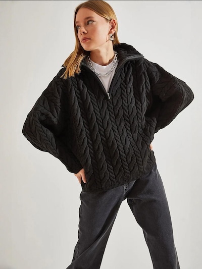 Bianco Lucci Oversized Sweater in Black, Item view