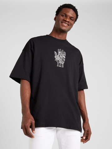 TOPMAN - Camiseta en negro: frente