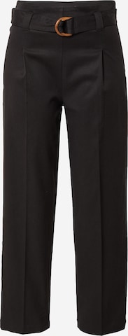 Designers Society Широка кройка Панталон с ръб 'SAGRA' в черно: отпред