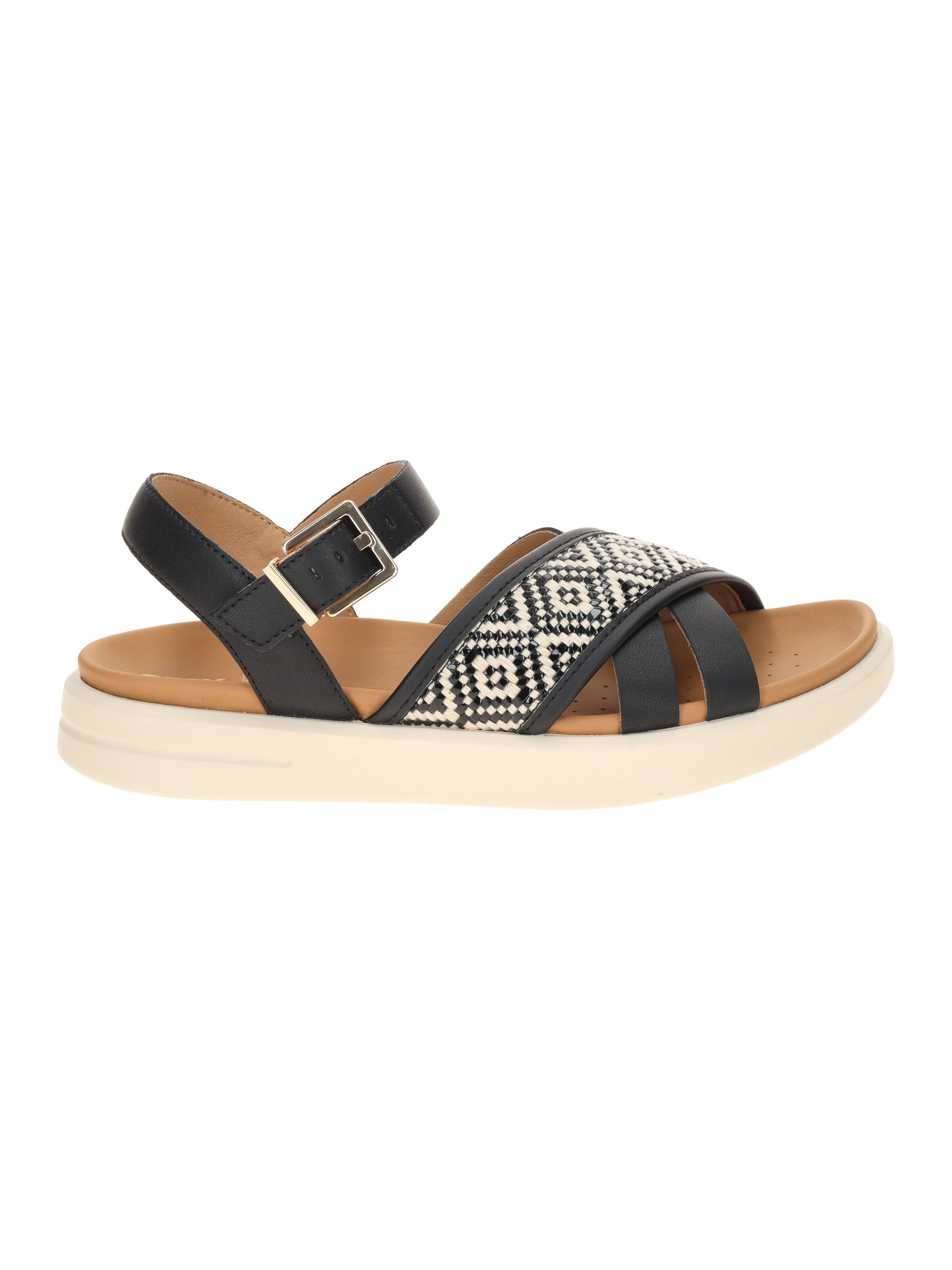GEOX Sandale 'Geox Xand Sandalen schwarz beige D65PAB'‌‌‌‌‌‌‌‌ in Schwarz: Vorderseite