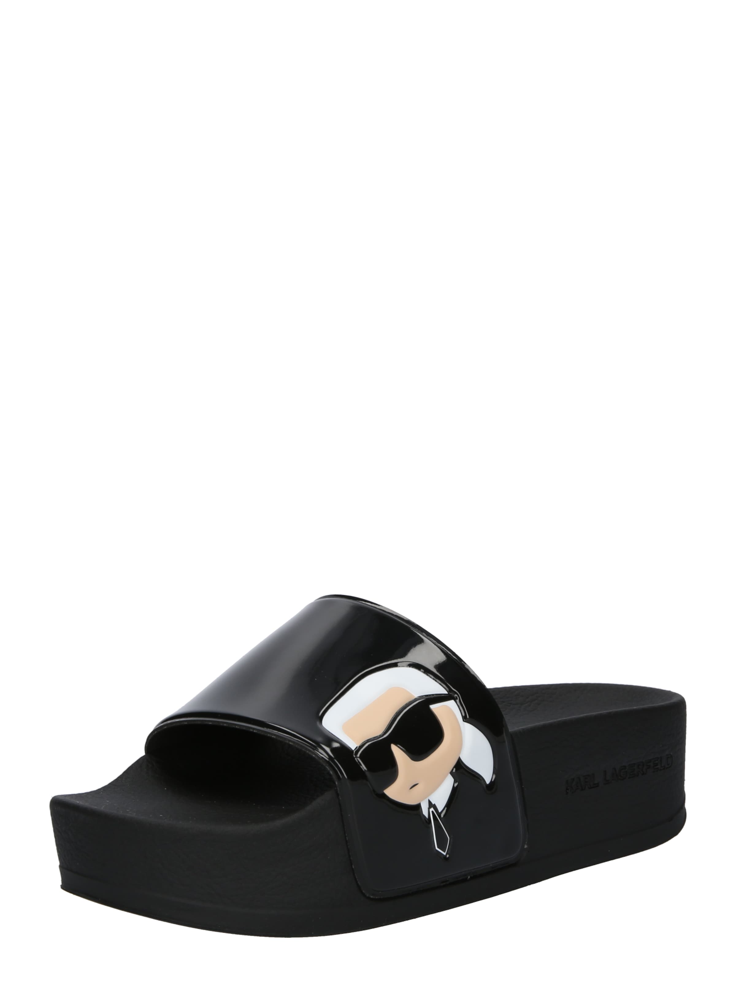 Mule Karl Lagerfeld en noir : devant