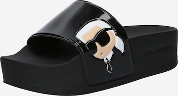 Karl Lagerfeld - Zapatos abiertos en negro: frente