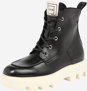 MJUS Lace-Up Ankle Boots 'Lato' in Black: front