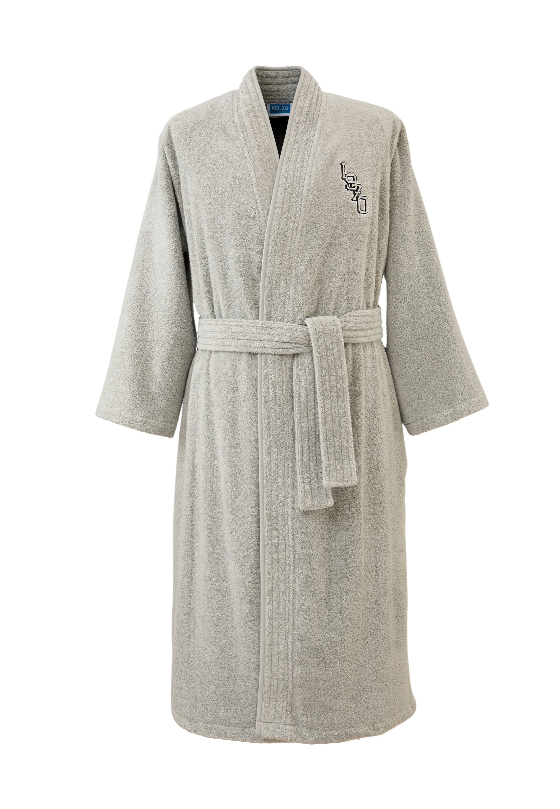 Kenzo Home Long Bathrobe in Grey: front