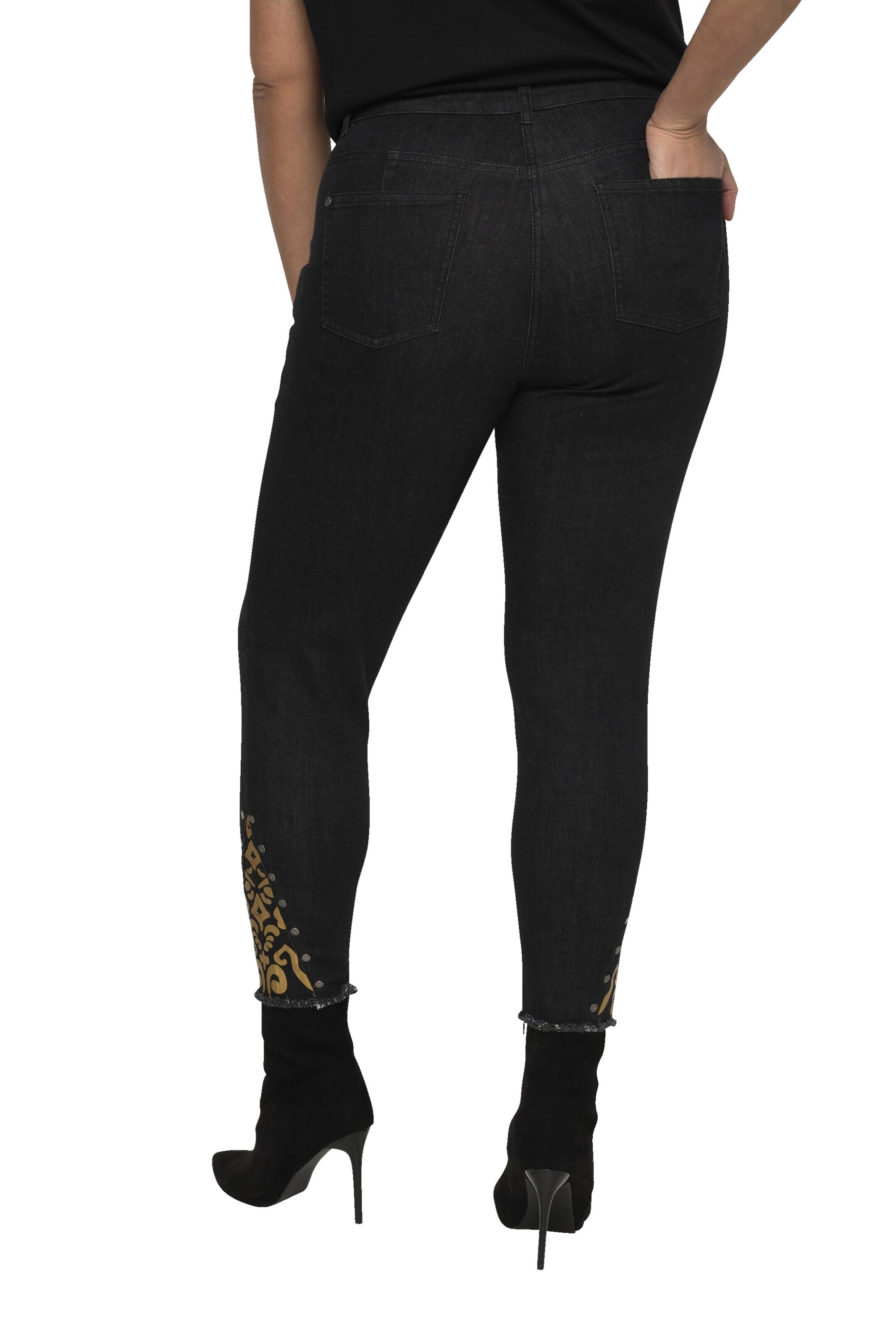 MIAMODA Slimfit Jeans in Zwart