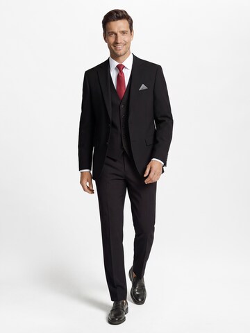 Regular Pantalon à plis Finshley & Harding en noir