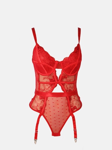 ORGANZA Lingerie Wäschebody 'Strapsbody'‌‌‌‌‌ in Rot: Vorderseite