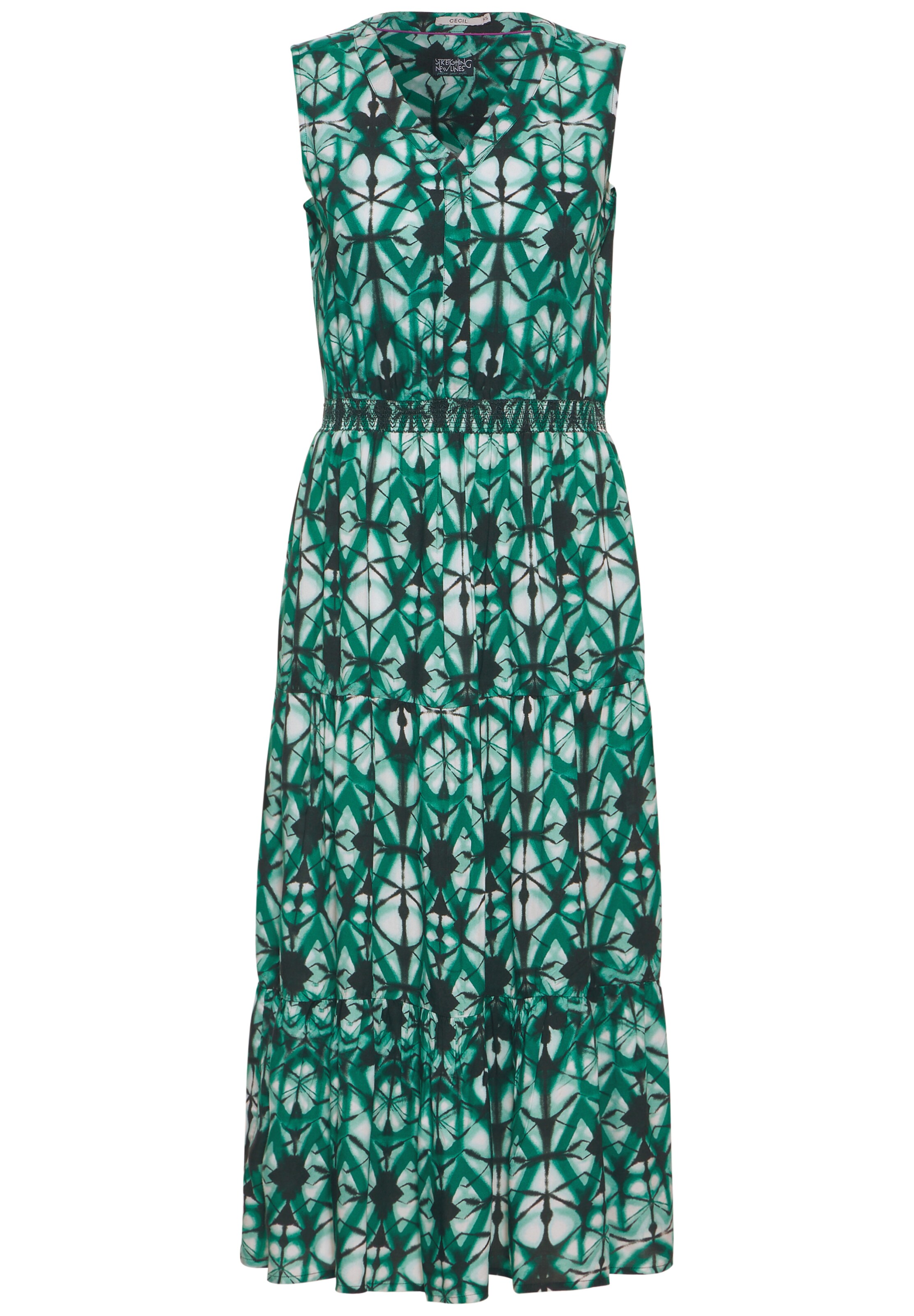 CECIL Sommerkleid in grün / schwarz / weiß, Produktansicht