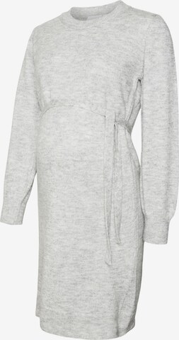 Robes en maille 'New Anne' MAMALICIOUS en gris : devant