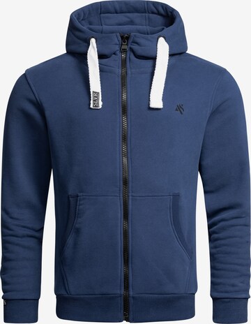 Alessandro Salvarini Zip-Up Hoodie in Blue: front