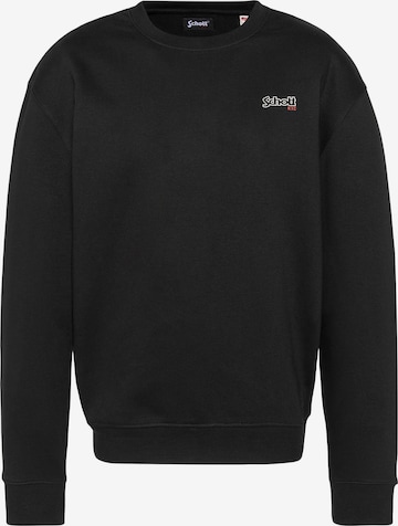 Sweat-shirt Schott NYC en noir : devant