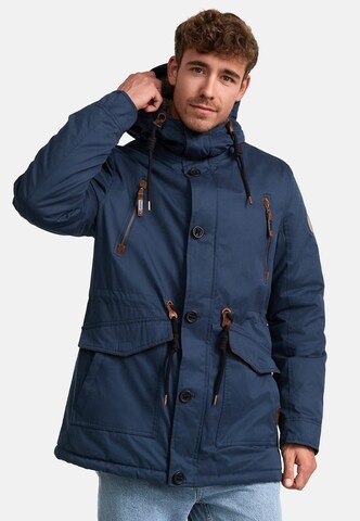 INDICODE JEANS Winterjas 'Gillespie' in Blauw: voorkant