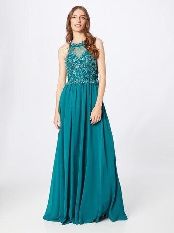 Unique Evening Dress in Green: front