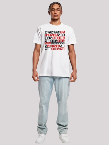 F4NT4STIC Shirt 'I Love You 01001001 Binary Code Valentinstag' in Wit