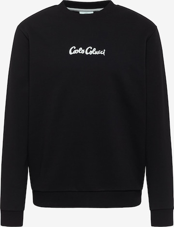 Carlo Colucci Sweatshirt 'Dioda' in Zwart: voorkant