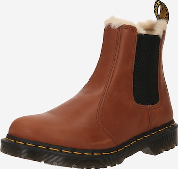 Dr. Martens - Botas chelsea 'Leonore' em castanho: frente