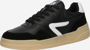 HUB Matalavartiset tennarit 'Court' värissä musta: etupuoli