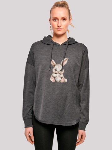 Sweat-shirt 'Niedlicher Osterhase mit Ei' F4NT4STIC en gris : devant