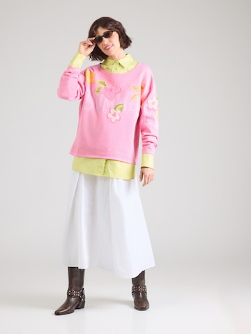 Grace Sweatshirt 'SUMMER 81' in Roze