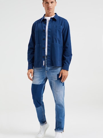 WE Fashion Regular fit Button Up Shirt in Blue