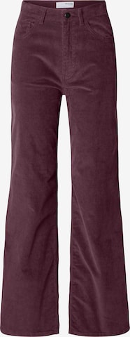 SELECTED Trousers 'SLFRUNA' in Purple: front