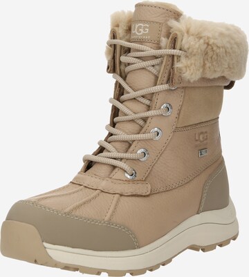UGG Lace-Up Ankle Boots 'Adirondack' in Beige: front