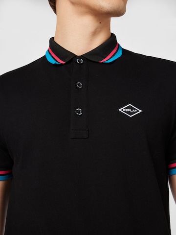 REPLAY Poloshirt in Schwarz