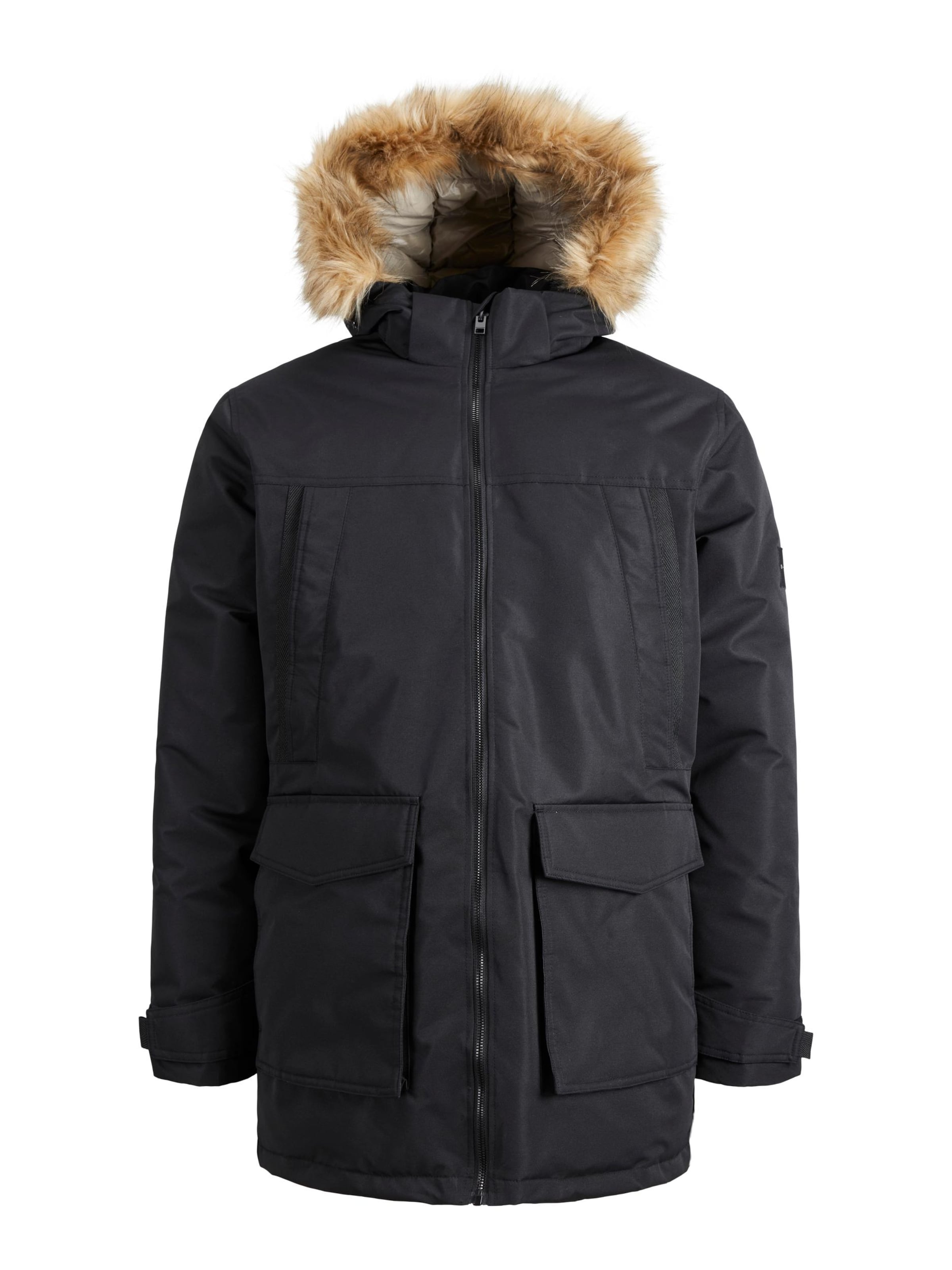 JACK & JONES Talveparka 'JJECraft', värv must: eest vaates