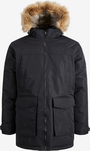 JACK & JONES Winter parka 'Craft' in Black: front