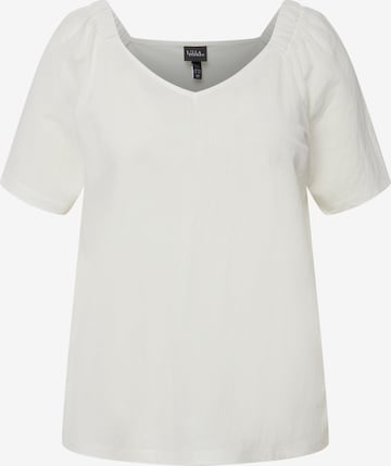 T-shirt Ulla Popken en blanc : devant