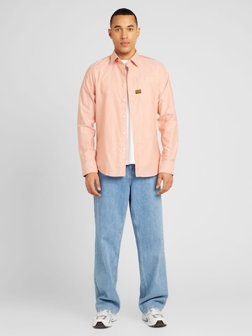 G-Star RAW Slim fit Button Up Shirt 'Bristum 2.0' in Orange